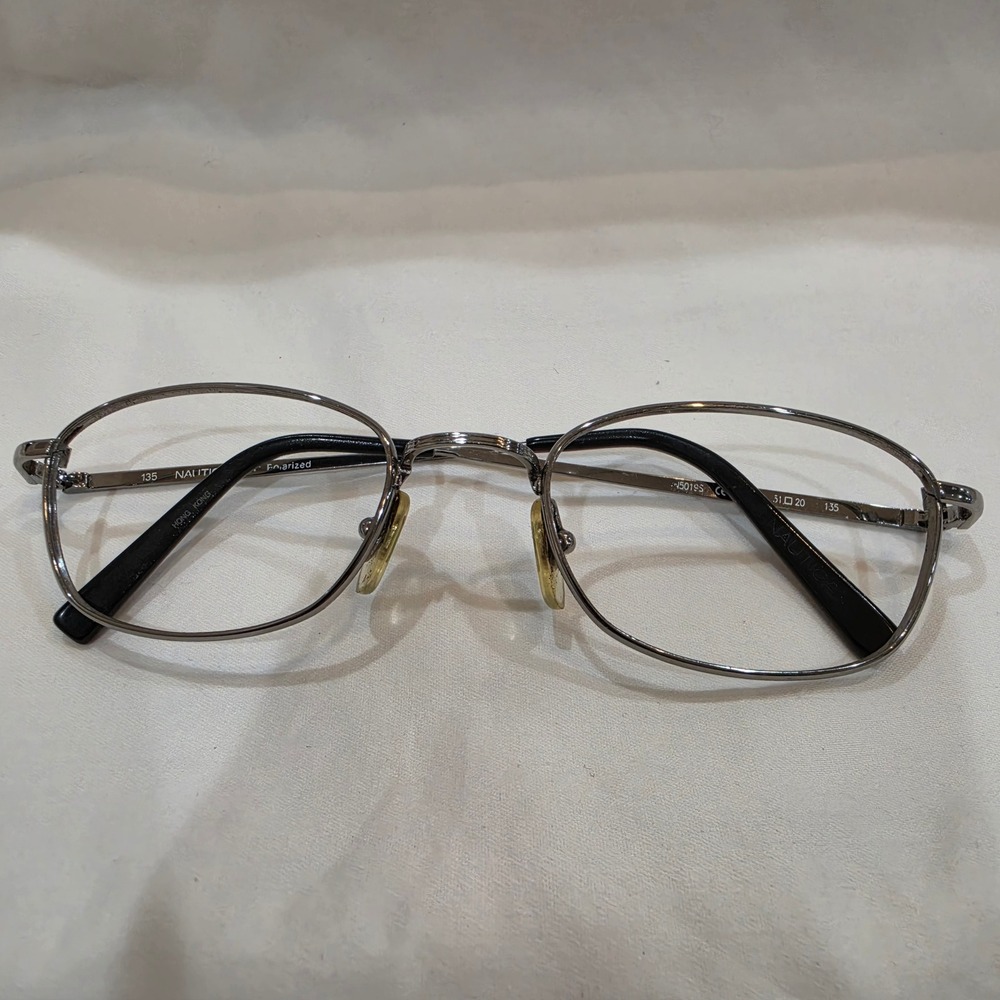 Nautica Eyeglass Frames N5019S Mens Womens 51-20-135 Gunmetal Oval No Lenses